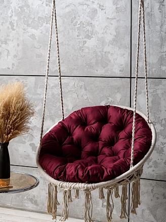 Круглая подушка для подвесных качелей (оксфорд) / Бордовый
