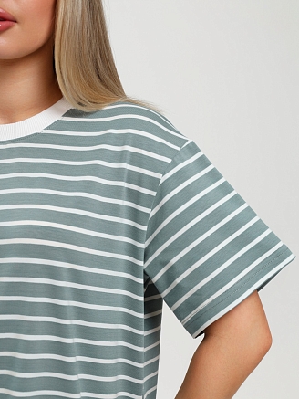 Женская футболка Брина-2 Ф-134 / серо-зелёный