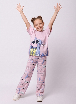 Детская пижама "Друзья" / Розовый