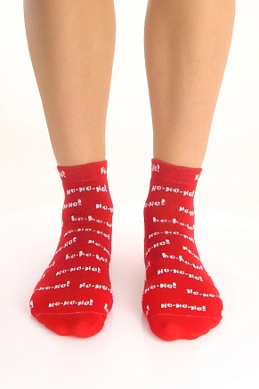 Женские носки  стандарт Рождество (набор 3 пары) / белый, красный, серый