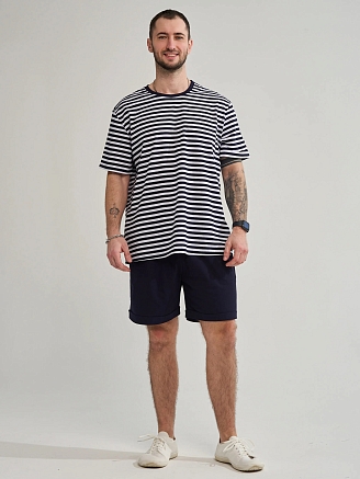 Мужской комплект "Полоса" (шорты) 2459-К / Синий