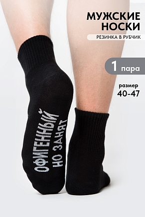 Мужские носки стандарт Офигенный / черный