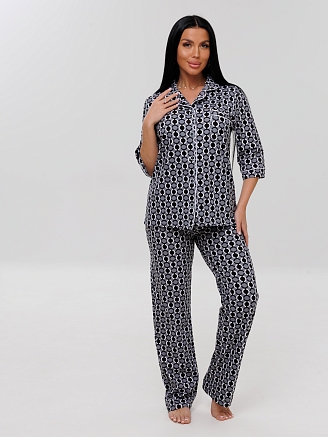 Женский костюм К-132(К) / Серый (круги)