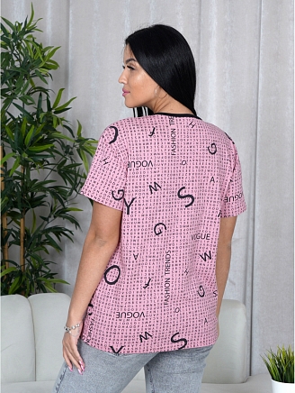 Женская футболка Каролина / Розовый