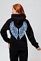 Женская толстовка 8578 оверсайз / черный+ангел
