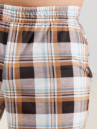 Шорты мужские Тор-2 / клетка коричневая