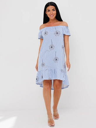 Женский сарафан С-64(К) / Голубой (одуванчик)