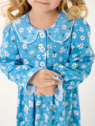Детское платье Пл-05(К) / ромашка/голубой