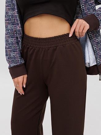 Женский костюм К-222(Фут) / Коричневый (узор)