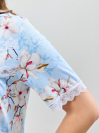 Женская сорочка Узор-1 НС-634 / голубой