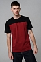 Мужская футболка 14482 / бордо+черный