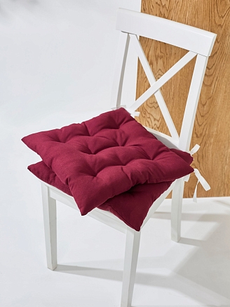 Кухонная подушка на стул (габардин) арт.GB40 / Бордовый