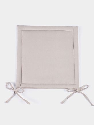 Комплект квадратных подушек на стул с завязками (2 шт.) / Бежевый
