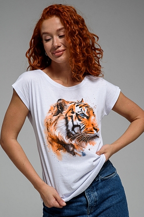 Женская футболка 7030 / тигрица
