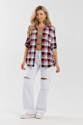 Женская рубашка 36988 / красный