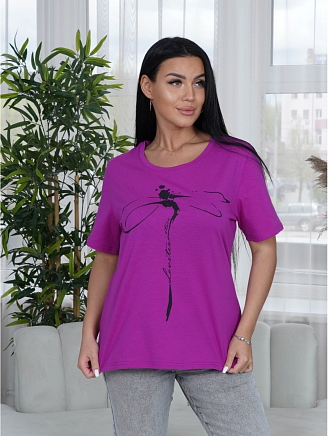 Женская футболка Дениза / Фуксия