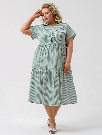 Женское платье "Шалфей" 1928-К / Зеленый