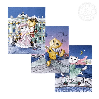 Набор из 3-х полотенец рогожка / Променад