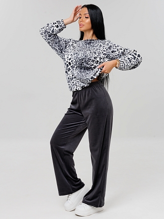 Женский костюм К-212 (В) / Серый (леопард)