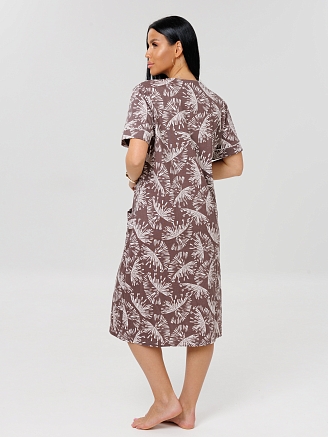 Женский халат Х-75(К) / Какао (узоры)