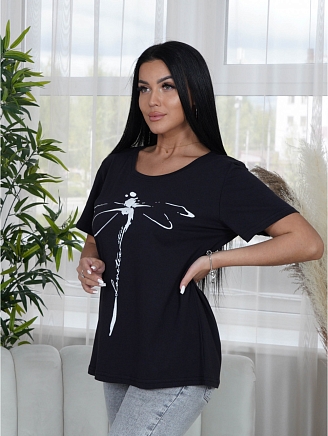 Женская футболка Дениза / Черный