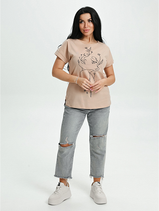 Женская футболка Ариадна / Бежевый