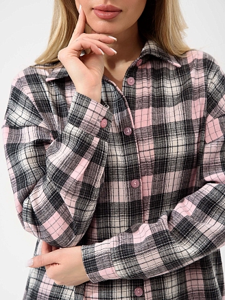 Женский халат "Добрый вечер" 2428-Ф / Розовый