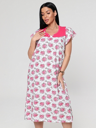 Женская ночная сорочка М-003 / розовый