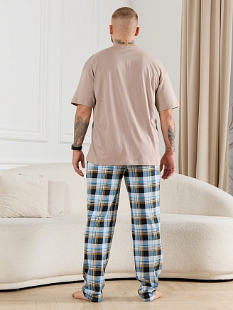 Брюки мужские Тор-1  / клетка бирюза