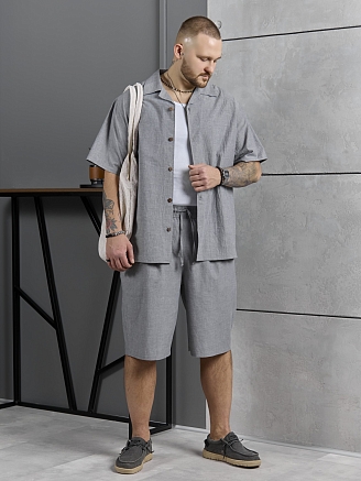 Мужской костюм Аристократ-2 / серый меланж