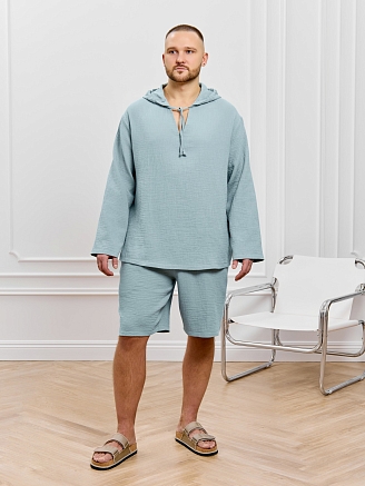 Мужской костюм Нептун-1 / серо-голубой