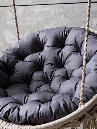 Круглая подушка для подвесных качелей/кресла РО80 / Серый
