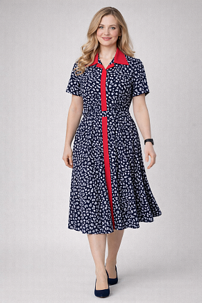 Женское платье 39065 / темно-синий