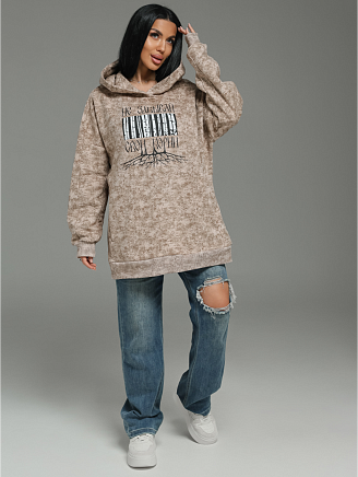 Женское худи Яхонт / Бежевый варенка