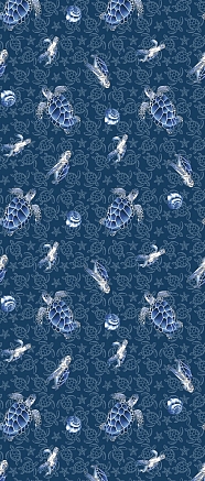 Полотенце банное вафельное полотно / Черепашки 1