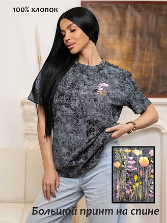 Женская футболка мод.2156/4 / Черный