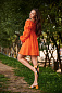 Женское Платье 7337 Оранжевое