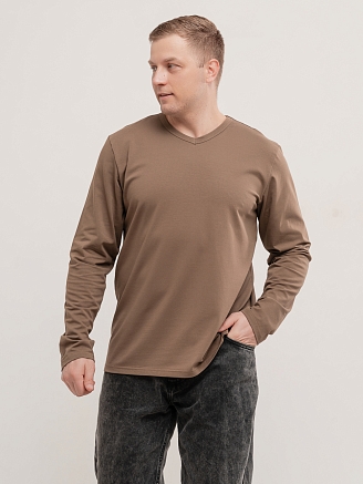 Мужской лонгслив "Вольт" / Темный Хаки арт.мк1283тх