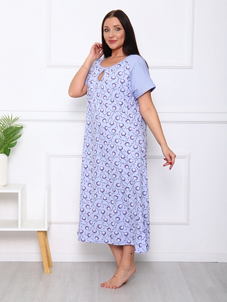 Женская ночная сорочка М-088 / верба серая