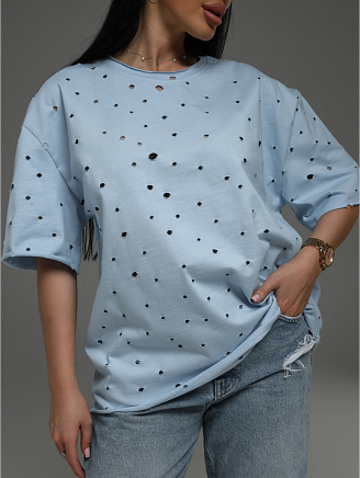 Женская футболка Винтаж / Голубой