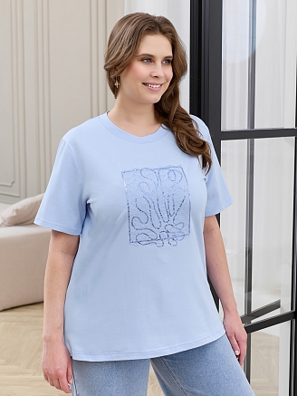 Женская футболка Соло-2 / голубой