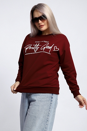 Женская толстовка 80048 / бордовый