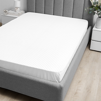 Простыня "Волшебная Ночь" на резинке 140x200 / Warm white