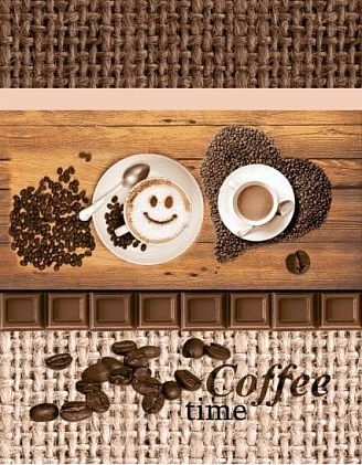 Набор из 3-х вафельных полотенец / Кофе тайм