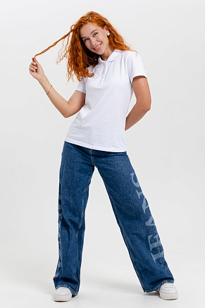 Женская футболка 14402 поло / белый