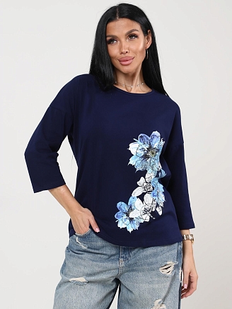 Женская футболка Мимулус / чернильный