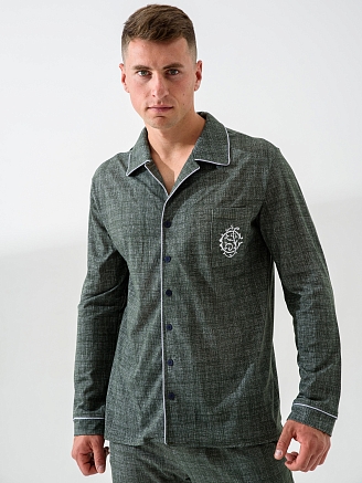 Мужская пижама "Вояж" (классическая) 1728-К / Зеленый