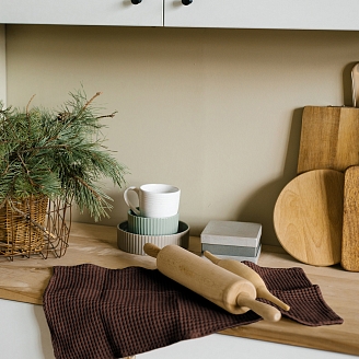 Полотенце вафельное "Verossa" / Темно-коричневый