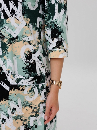 Женский халат Х-74(К) / Фисташковый (буквы)