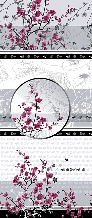 Набор вафельных полотенец 3 шт. / Азия 1